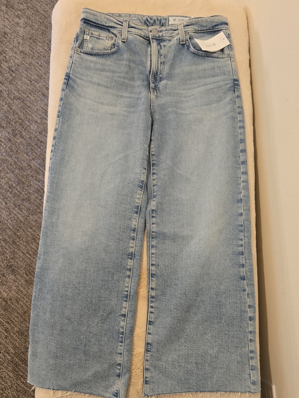 AG Saige Wide Leg High Rise Crop Jeans